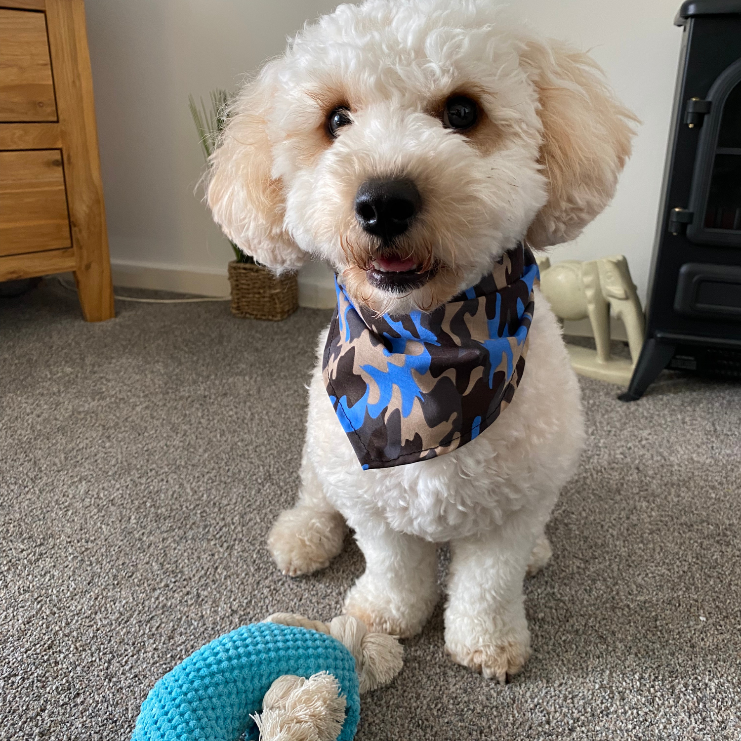 Blue Camo Dog Bandana image 3