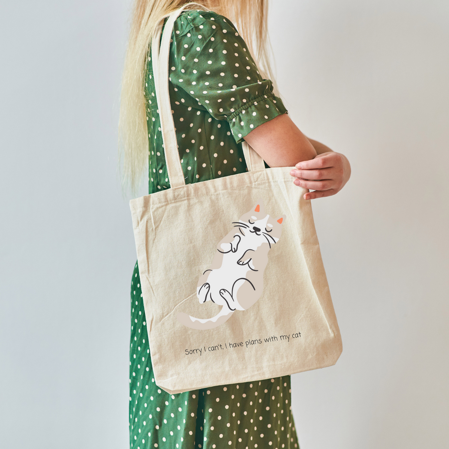 Sorry I Can't, I Have Plans With My Cat Tote Bag image 3