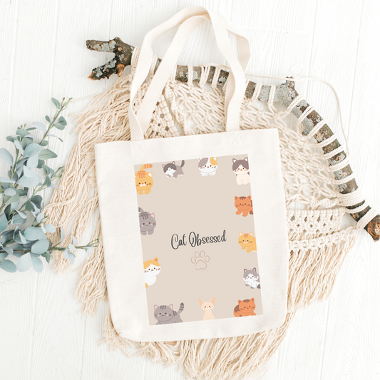 Cat Obsessed Tote Bag image 3