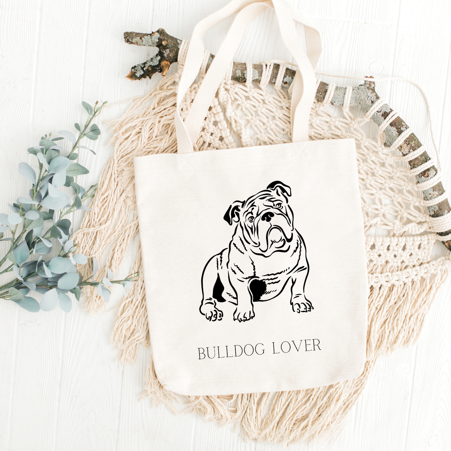 Bulldog Lover Tote Bag image 2