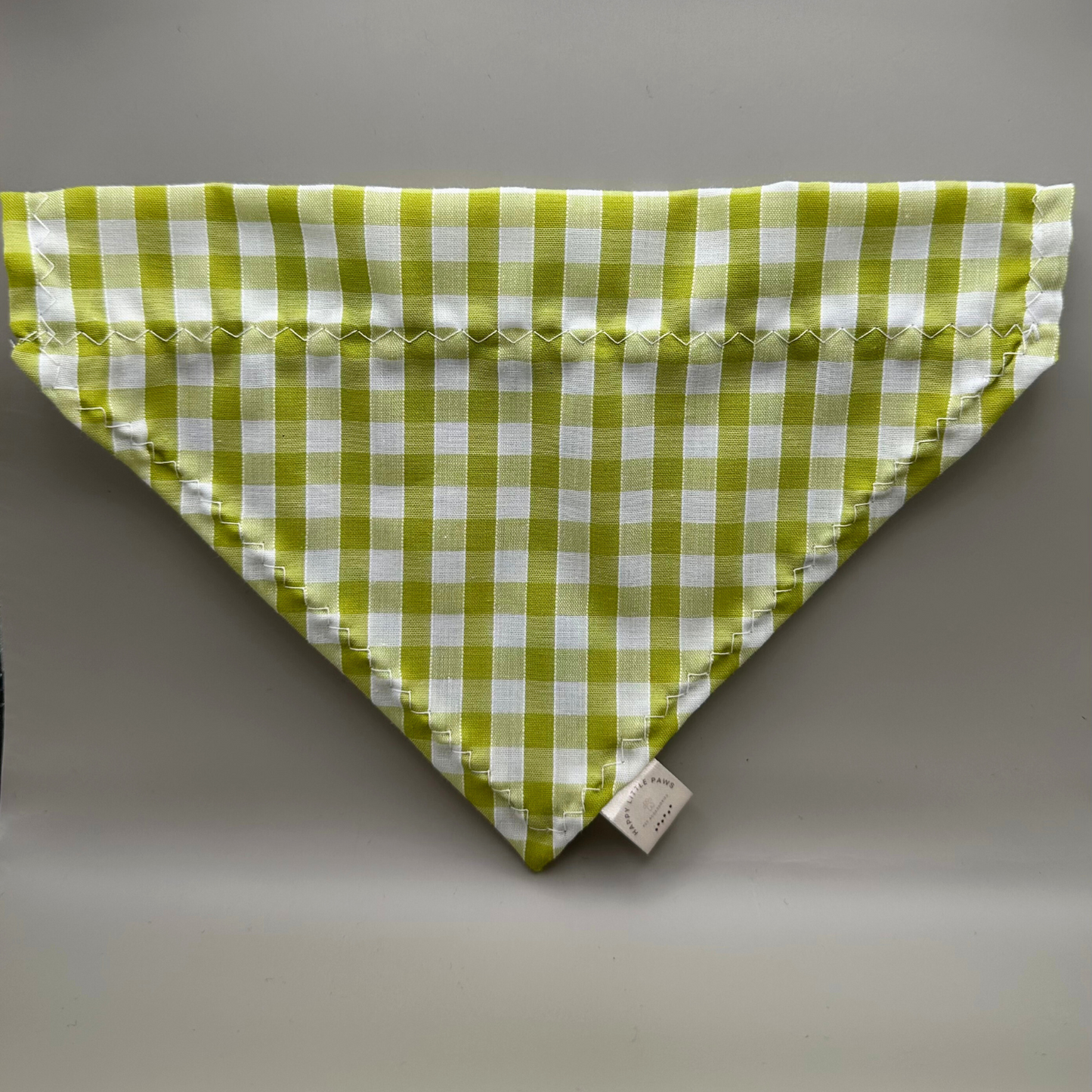 Green Gingham Dog Collar Bandana image 0