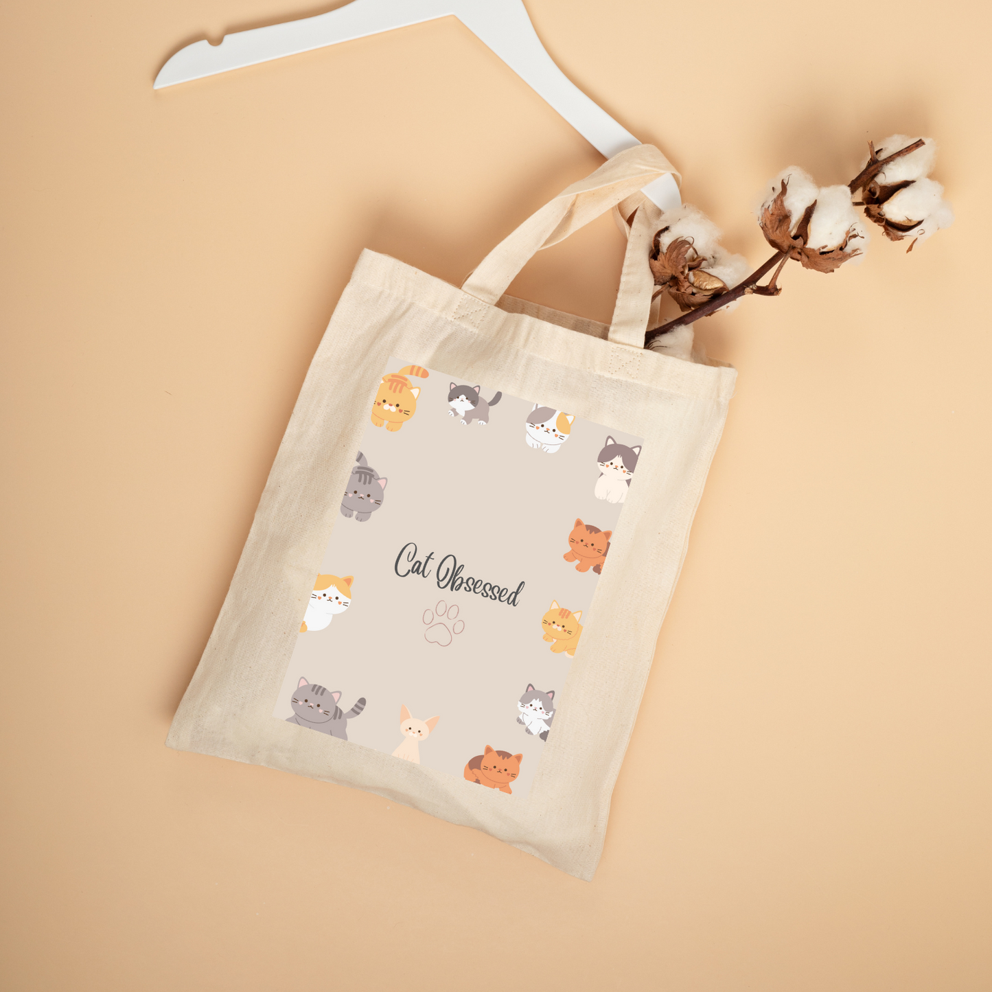 Cat Obsessed Tote Bag image 2