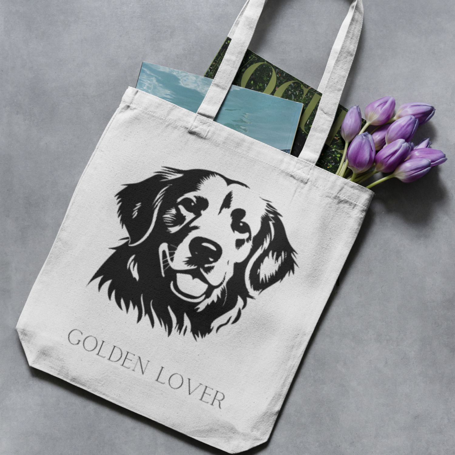 Golden Retriever Lover Tote Bag image 0