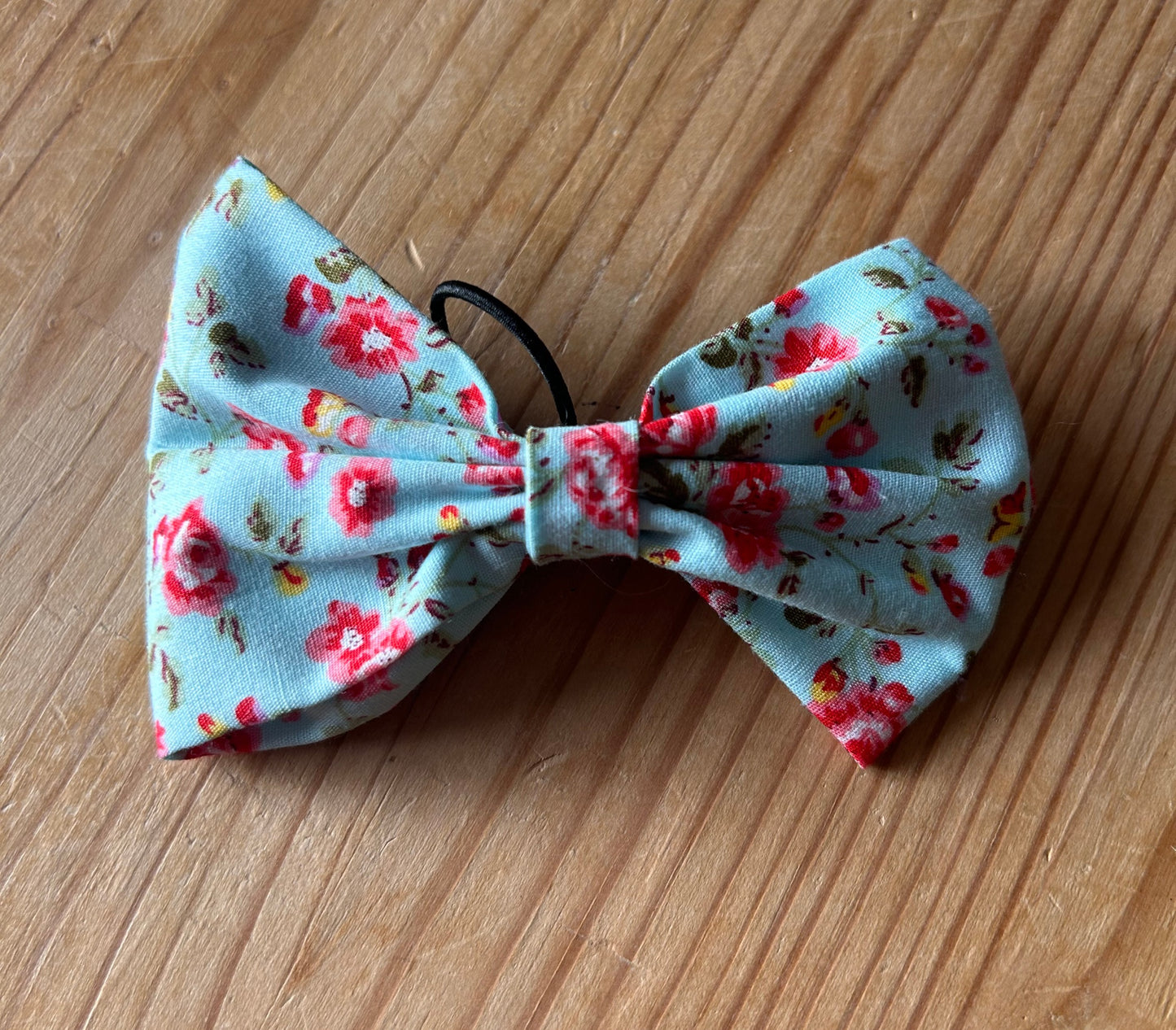 Blue Floral Dog Bow Tie image 1