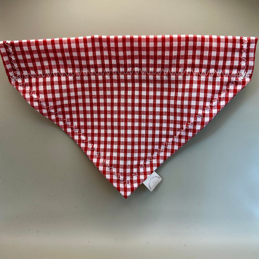 Red Gingham Cat Bandana image 0