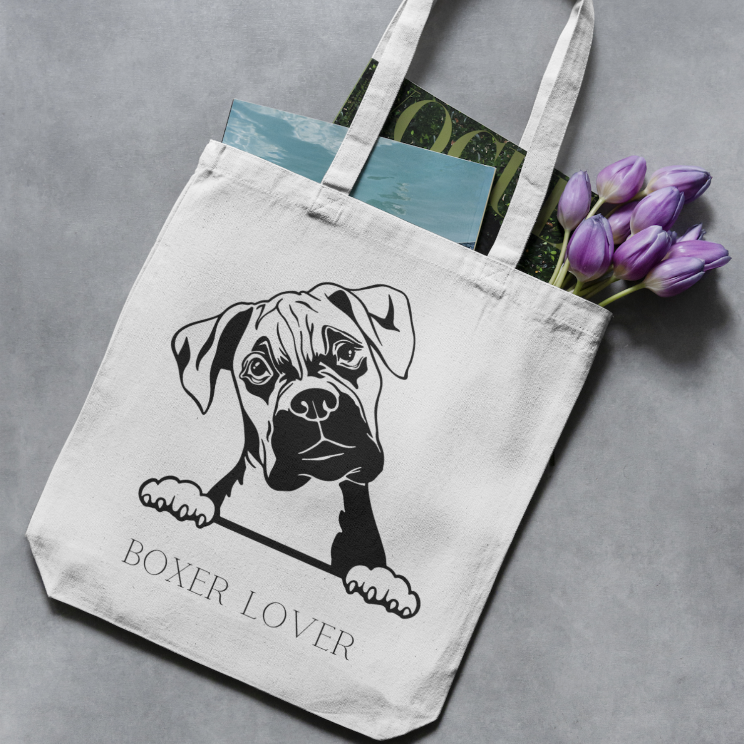 Boxer Lover Tote Bag image 1